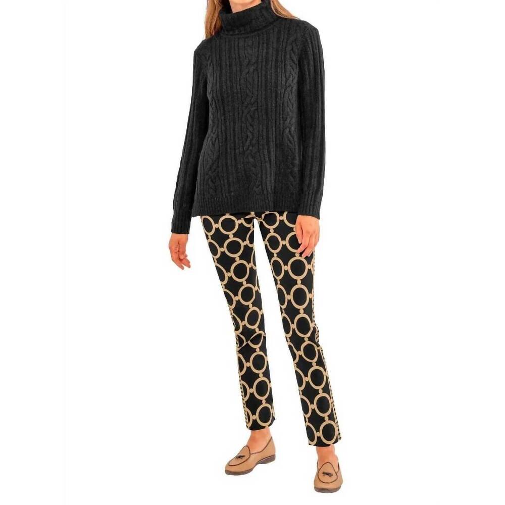 NEW GRETCHEN SCOTT cable car sweater in black